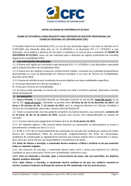 EDITAL CFC/CAE N&ordm;