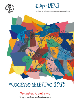 1&ordm; ano - CAp-UERJ - PROCESSO SELETIVO 2015