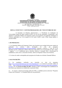 Edital Conjunto 2 SINTER PROGRAD 2013 CSF