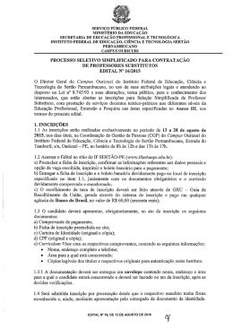serviço público federal ministério da educação - IF Sertão-PE
