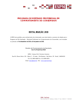 programa de mestrado profissional em comportamento do