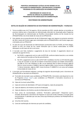 DOUTORADO EM ADMINISTRA&Ccedil;&Atilde;O EDITAL DE SELE&Ccedil;&Atilde;O