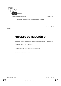 PT PT PROJETO DE RELAT&Oacute;RIO
