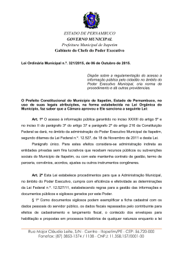 Lei de Acesso a Informa&ccedil;&atilde;o