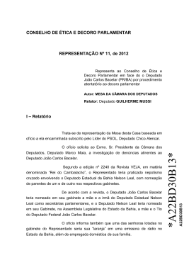 parecer - C&acirc;mara dos Deputados