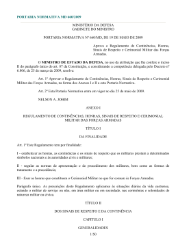 Portaria Normativa n&ordm; 660/MD, de 19 de maio de 2009
