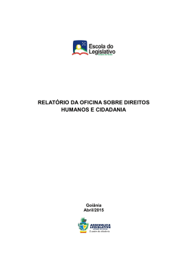 relatório da oficina sobre direitos humanos e cidadania