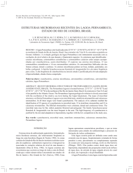 estruturas microbianas recentes da lagoa pernambuco, estado do