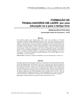 Veja o Artigo - Curr&iacute;culo sem Fronteiras