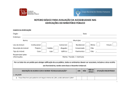 roteiro b&aacute;sico para avalia&ccedil;&atilde;o da acessibilidade nas edifica&ccedil;&otilde;es