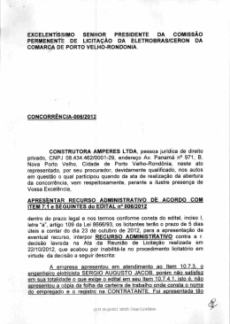 Recurso Administrativo da Construtora Amperes