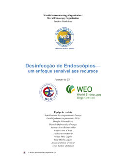 Desinfecção de Endoscópios— - World Gastroenterology Organisation