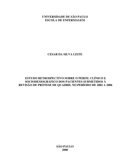 Estudo retrospectivo sobre o perfil cl&iacute;nico e sociodemogr&aacute;fico dos