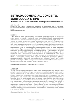 ESTRADA COMERCIAL, CONCEITO, MORFOLOGIA E TIPO