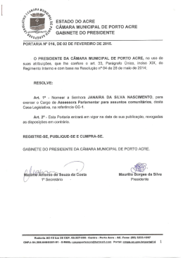 Portaria N&ordm; 016-2015 Copy - C&acirc;mara Municipal de Porto Acre