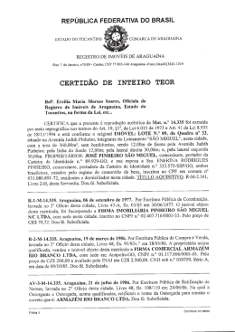Matrícula - Freitas Leilões Online