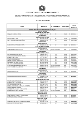 GOVERNO DO ESTADO DE PERNAMBUCO SELE&Ccedil;&Atilde;O