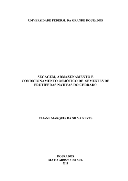 secagem, armazenamento e condicionamento osm&oacute;tico de