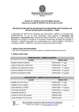 EDITAL N&ordm; 138/2015, DE 24 DE ABRIL DE 2015