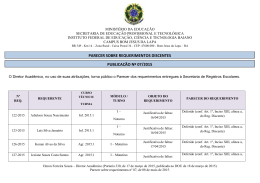 Pareceres do dia 08/05/2015