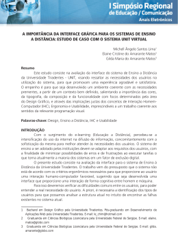 a import&acirc;ncia da interface gr&aacute;fica para os sistemas de ensino a