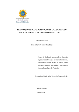 ELABORA&Ccedil;&Atilde;O DE PLANO DE NEG&Oacute;CIOS DE