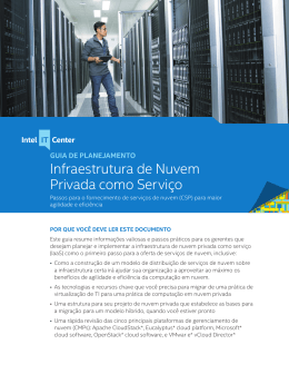 Infraestrutura de Nuvem Privada como Servi&ccedil;o
