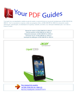 Z200 DUAL SIM LS - Instru&ccedil;&otilde;es de utiliza&ccedil;&atilde;o