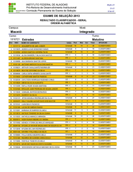 Estradas - C&acirc;mpus Macei&oacute; - Exames de Sele&ccedil;&atilde;o IFAL