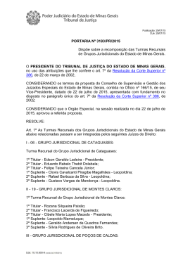 PORTARIA N&ordm; 3183/PR/2015 Disp&otilde;e sobre a recomposi&ccedil;&atilde;o das