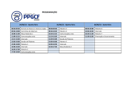 PROGRAMAÇÃO - Programa de Pós