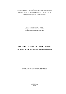 IMPLEMENTA&Ccedil;&Atilde;O DE UMA BANCADA PARA UM