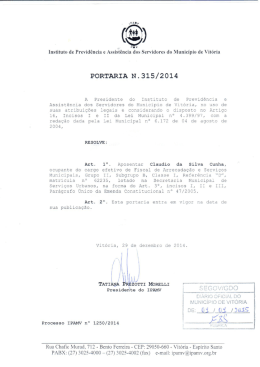 portaria n&ordm; 315/2014 - claudio da silva cunha