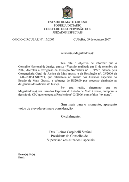 Oficio circular 17-7 OFICIAIS DE JUSTIÇA