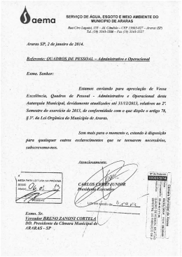 Sem mais para o `momento e, estançlo à disposição