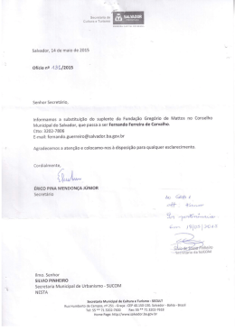 ofício ng 451/2015 - Sucom - Governo do Estado da Bahia