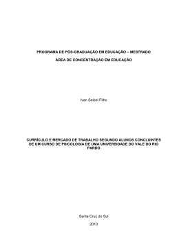 PROGRAMA DE P&Oacute;S-GRADUA&Ccedil;&Atilde;O EM EDUCA&Ccedil;&Atilde;O
