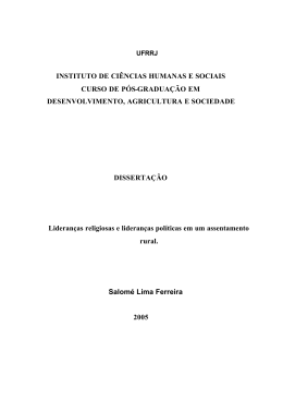 INSTITUTO DE CI&Ecirc;NCIAS HUMANAS E SOCIAIS CURSO DE P&Oacute;S