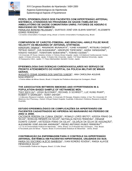 3. Aspectos Epidemiol&oacute;gicos da Hipertens&atilde;o