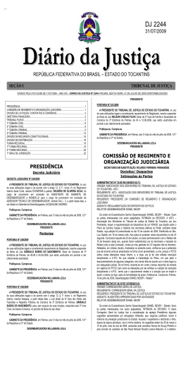 DJ 2244 - Tribunal de Justi&ccedil;a do Estado do Tocantins