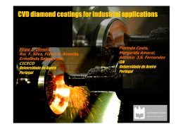 Revestimentos de diamante por CVD, para aplicações industriais