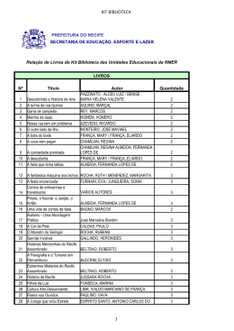 KIT BIBLIOTECA 1 - Prefeitura do Recife