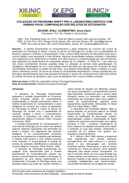 utiliza&ccedil;&atilde;o do programa sniffy pro x laborat&oacute;rio did&aacute;tico com