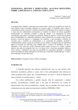 geografia, desvios e deriva&ccedil;&otilde;es: algumas reflex&otilde;es sobre a