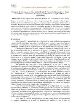 Estruturas de Governan&ccedil;a no Setor de Distribui&ccedil;&atilde;o de