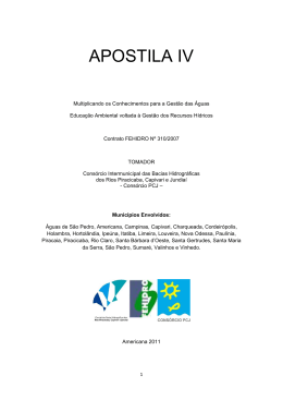 APOSTILA IV - Cons&oacute;rcio PCJ