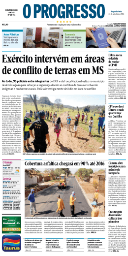 Ex&eacute;rcito interv&eacute;m em &aacute;reas de conflito de terras em MS