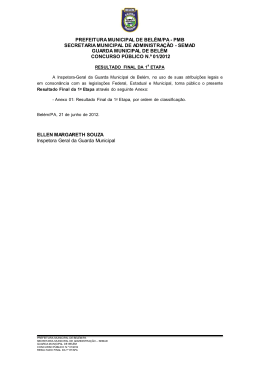 PREFEITURA MUNICIPAL DE BEL&Eacute;M/PA - PMB