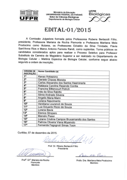 INSCRIÇÕES DEFERIDAS E O SORTEIO DOS PONTOS