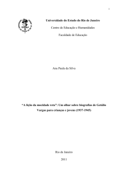 Ana Paula da Silva &ldquo;A li&ccedil;&atilde;o da mocidade reta&rdquo;: Um olhar